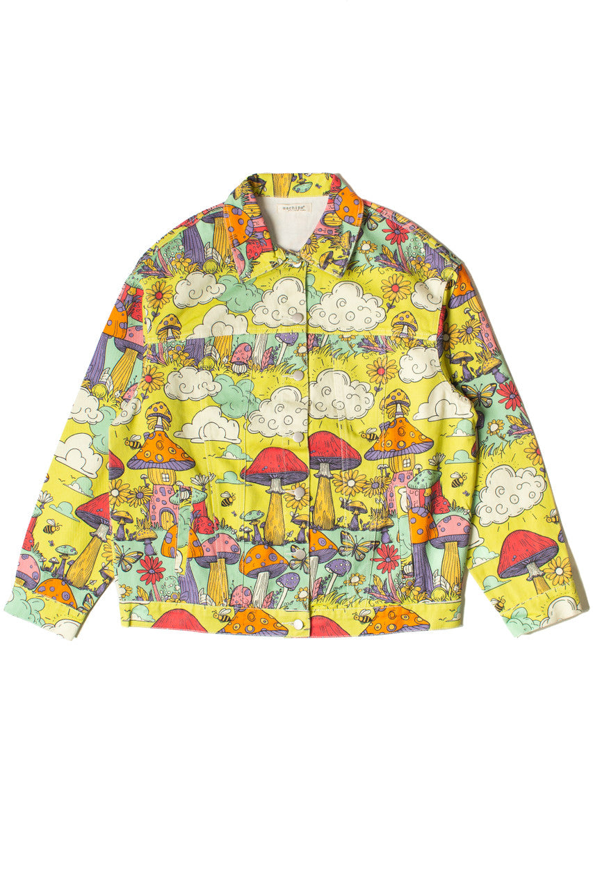 Mushroom Village Printed Denim Jacket