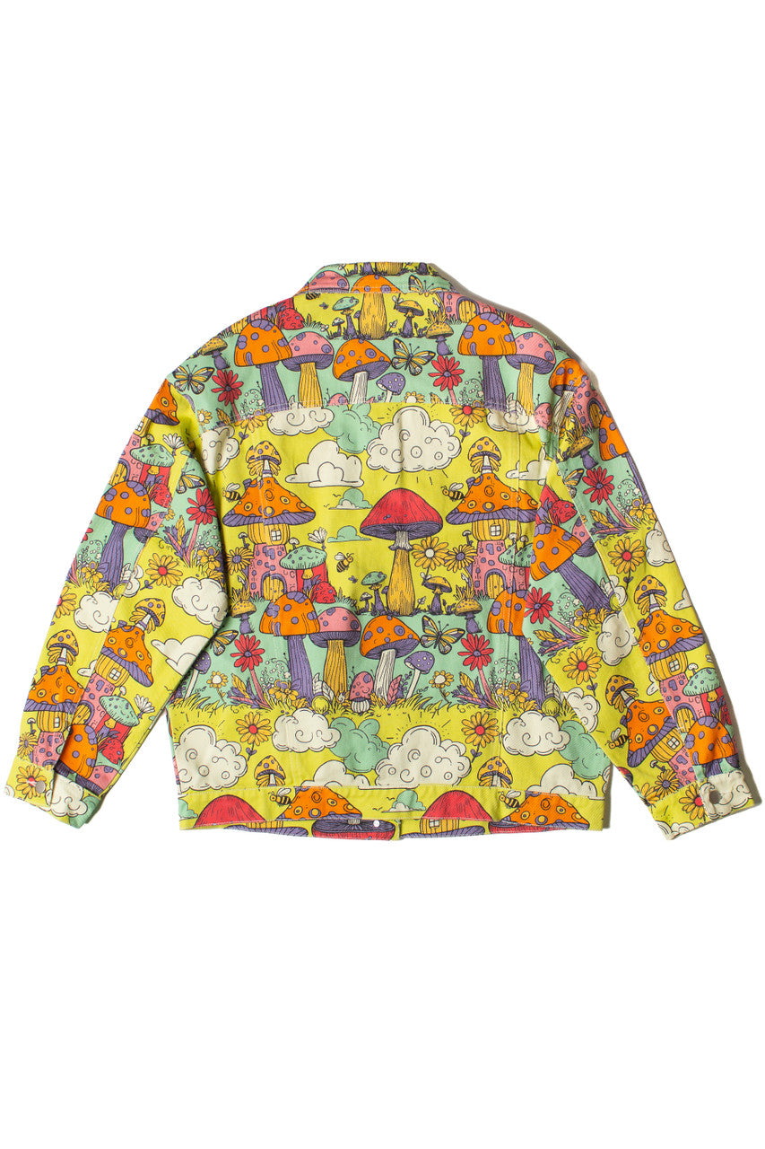 Mushroom Village Printed Denim Jacket