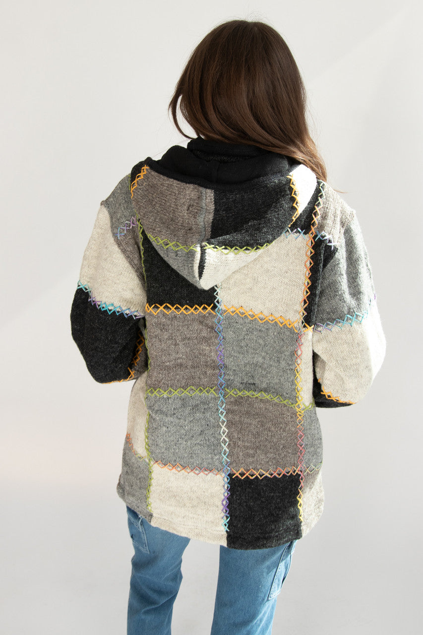 Heavy Wool Patchwork Jacket 