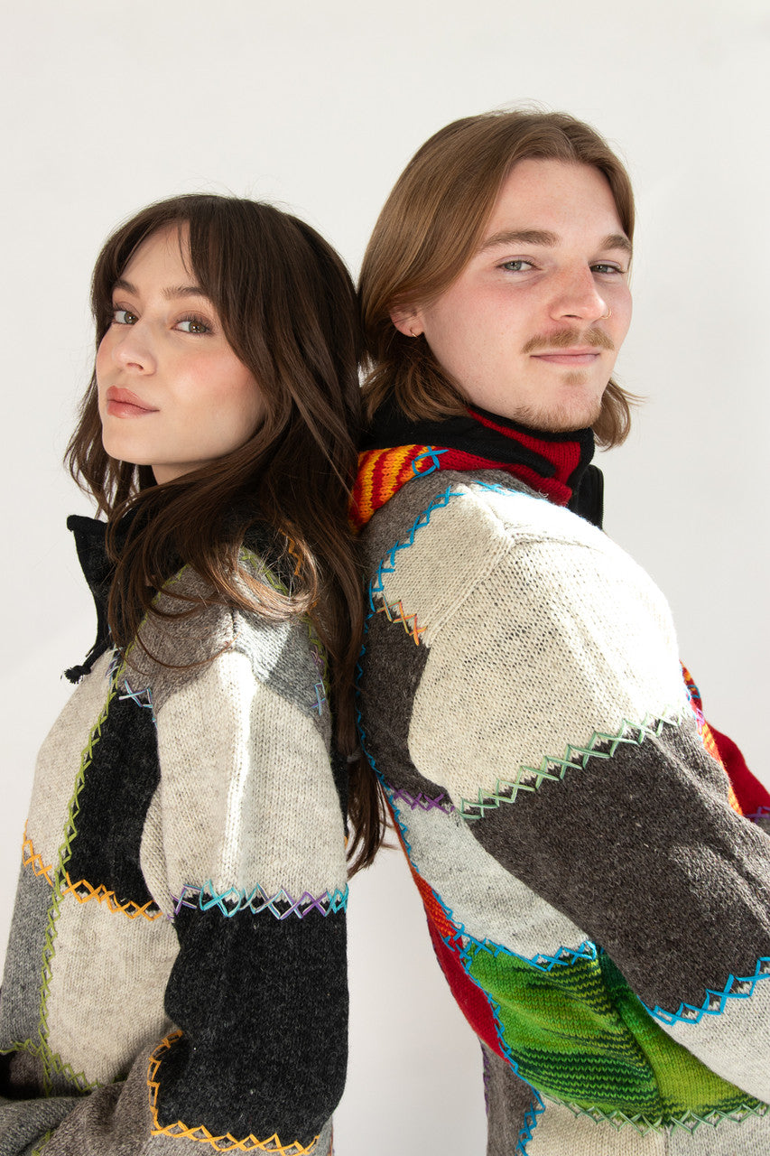 Heavy Wool Patchwork Jacket 