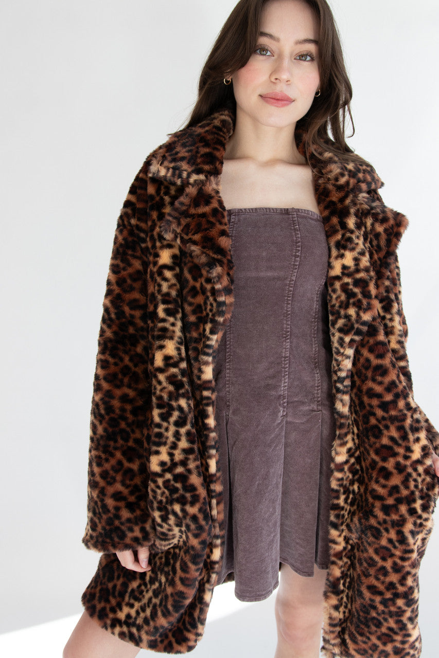 Faux Fur Knee Length Coat – Ragstock