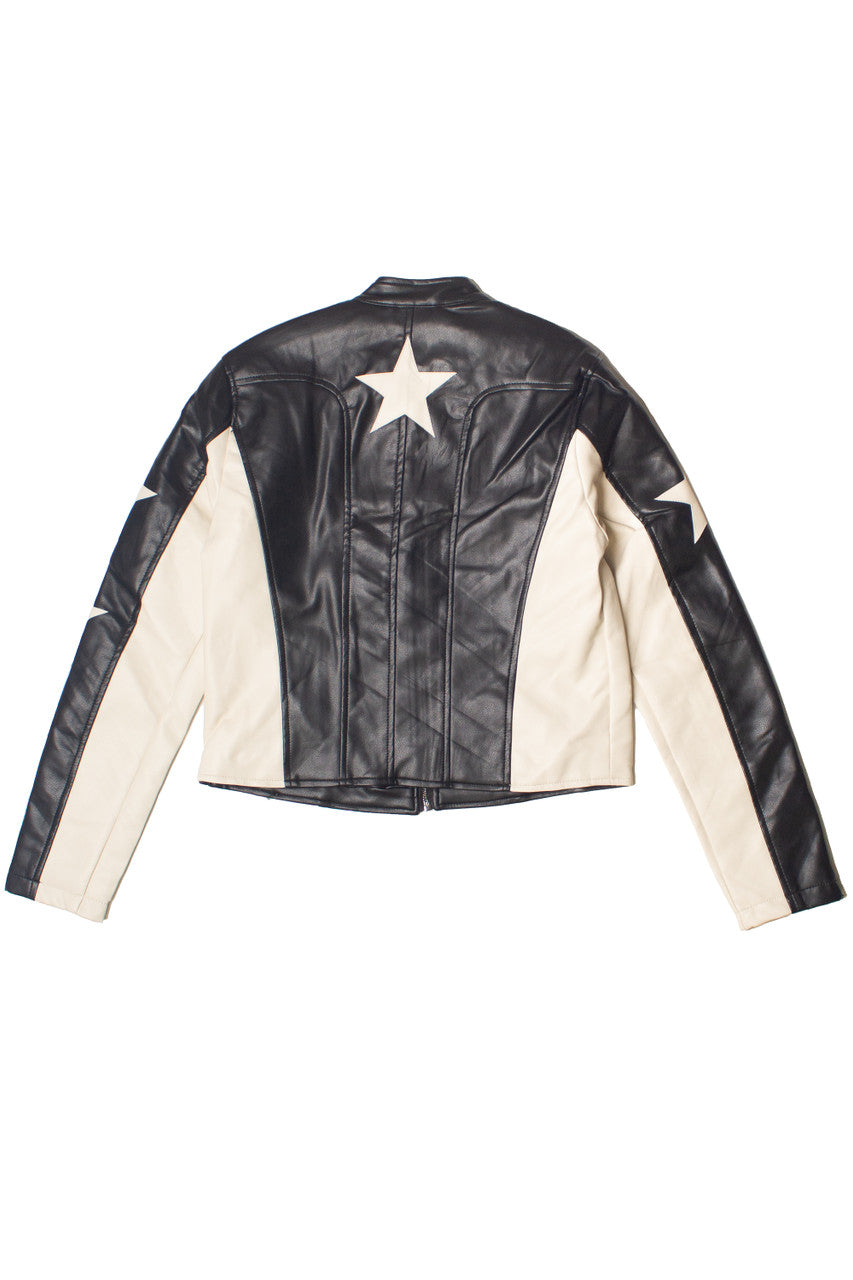 Star Patch Moto Jacket