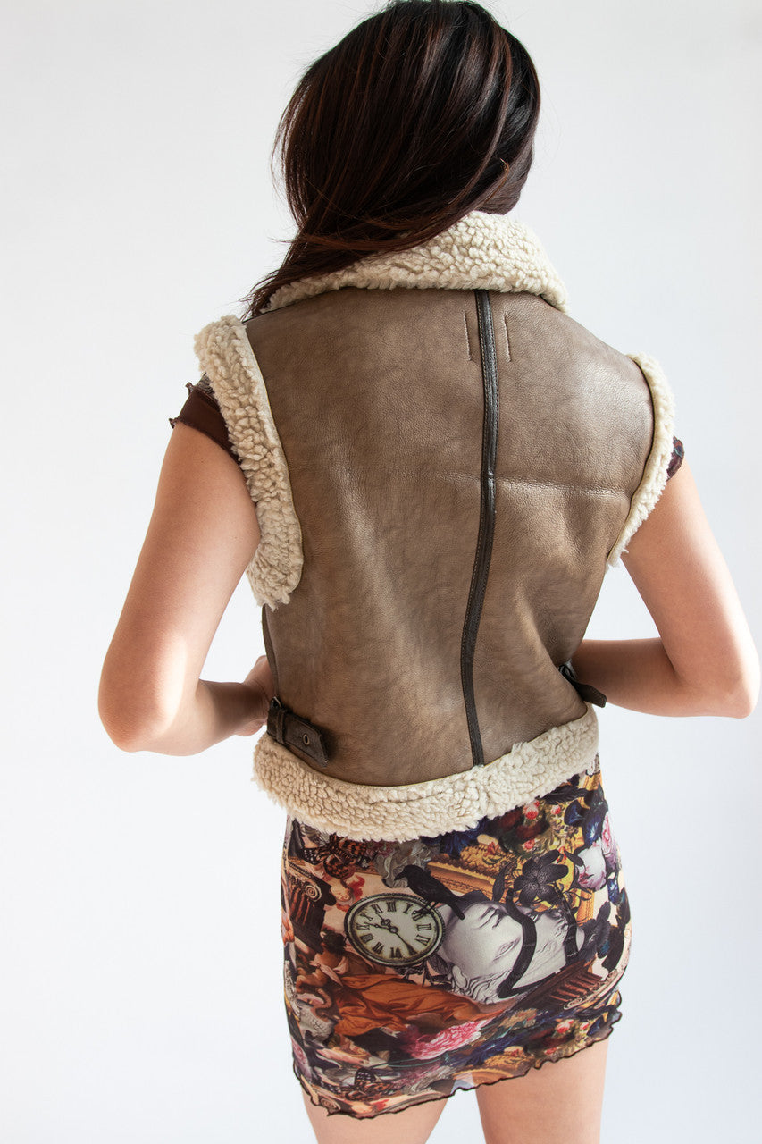Faux Fur Lined Buckle Pleather Vest – Ragstock