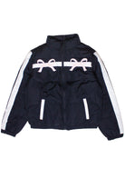 Bow Stripe Puffer Jacket