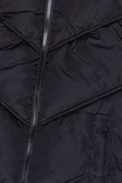 Chevron Puffer Vest - Black