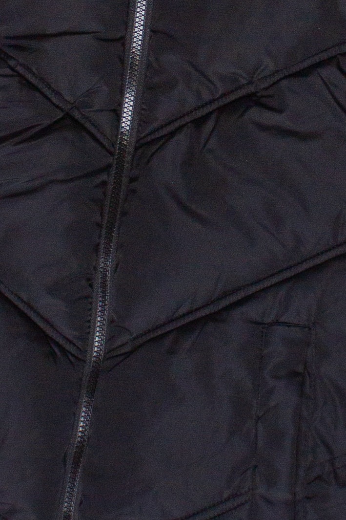 Chevron Puffer Vest - Black