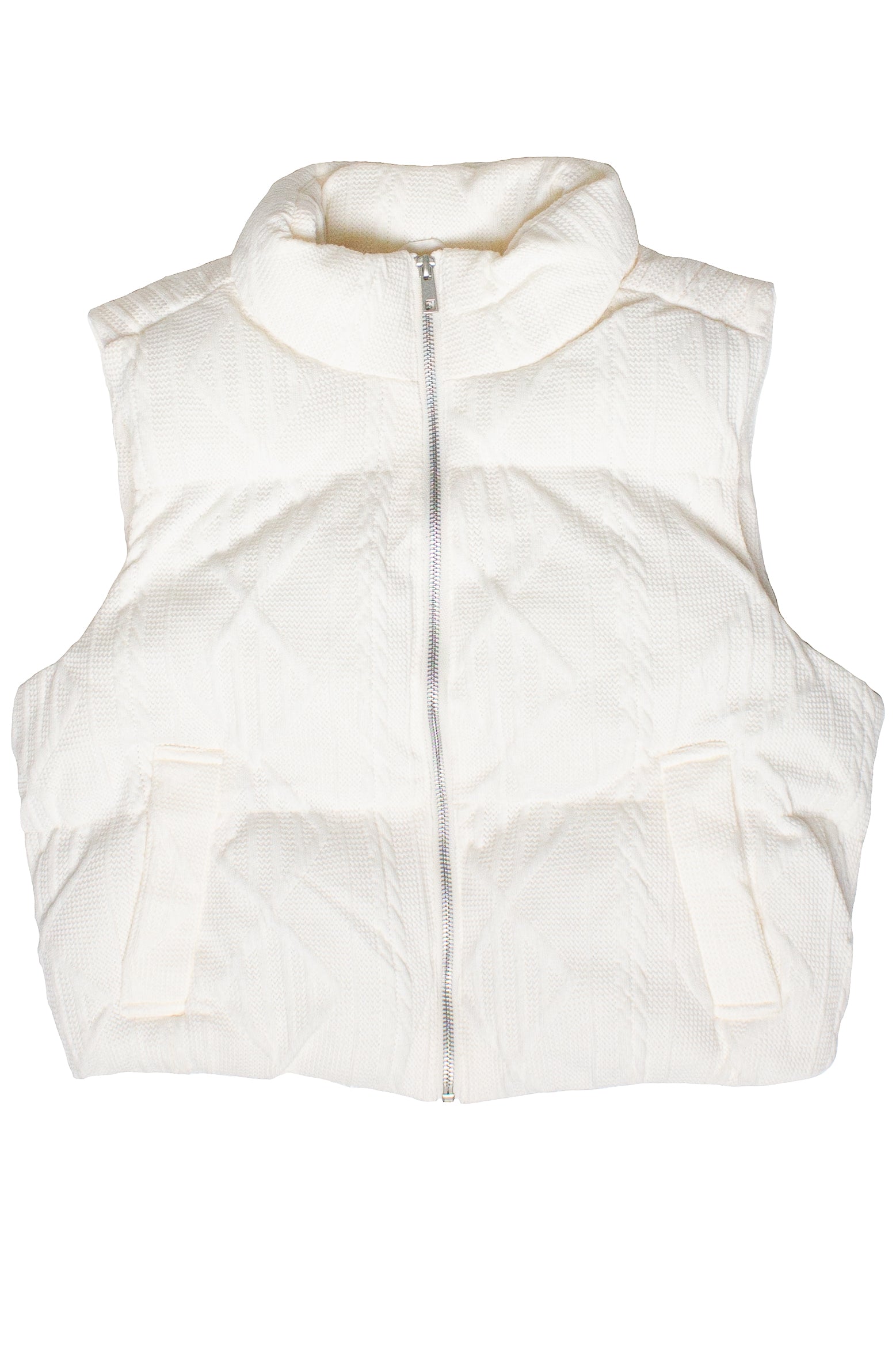 Sweater Knit Puffer Vest
