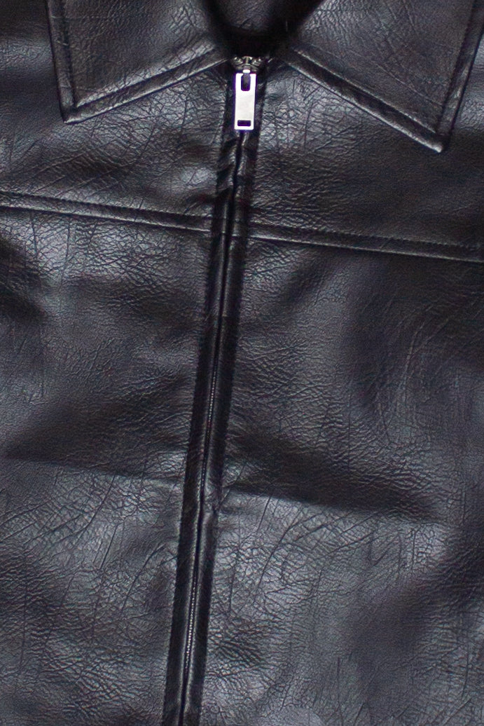 Oversized Collared Moto Jacket