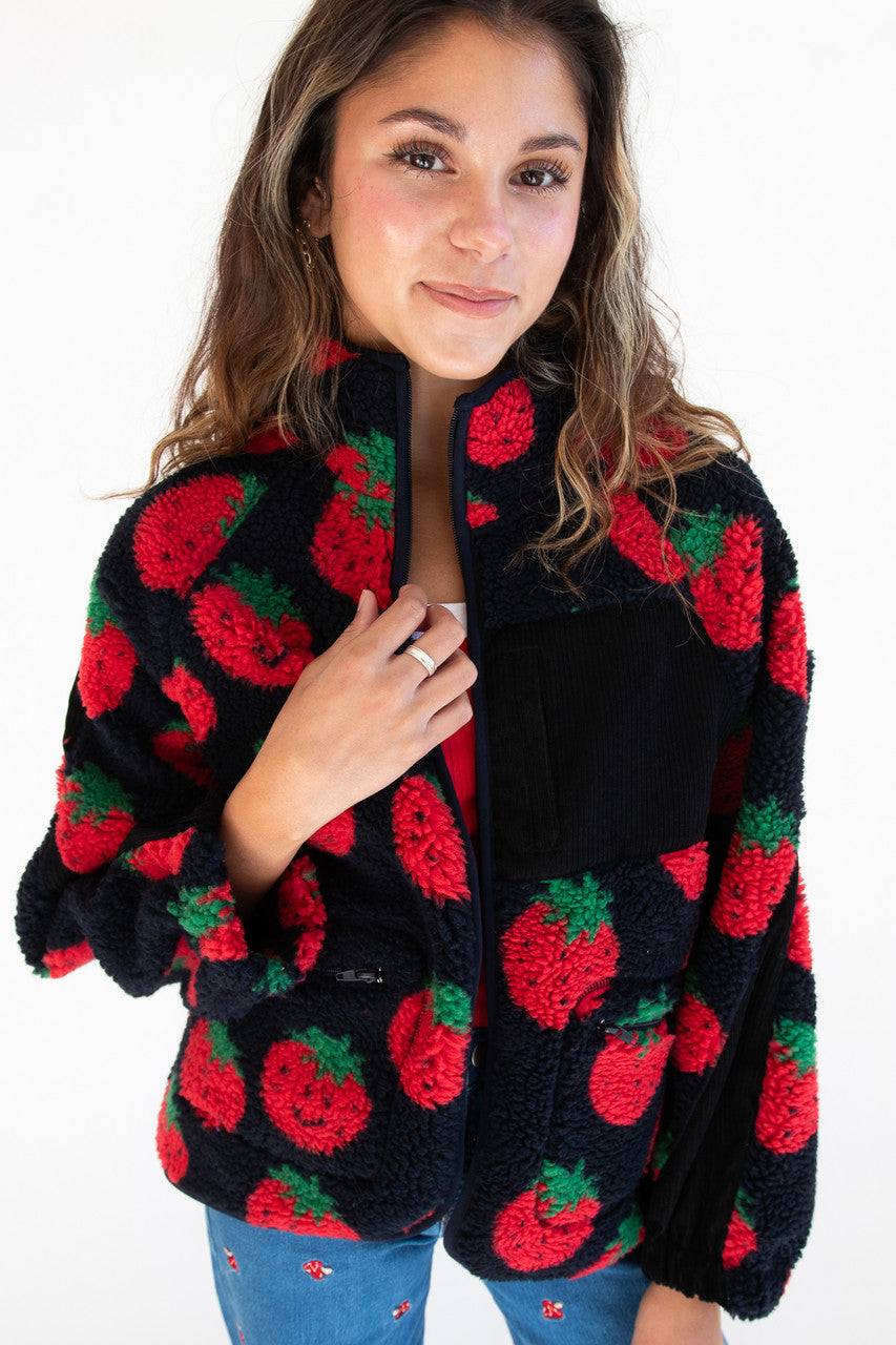 ジャケット・アウター FRUFRU Printed Plush Warm Jacket Printed Plush Warm Jacket - frufru – ARCANA ARCHIVE