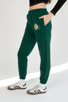 Dark Green Celestial Patch Sweatpants