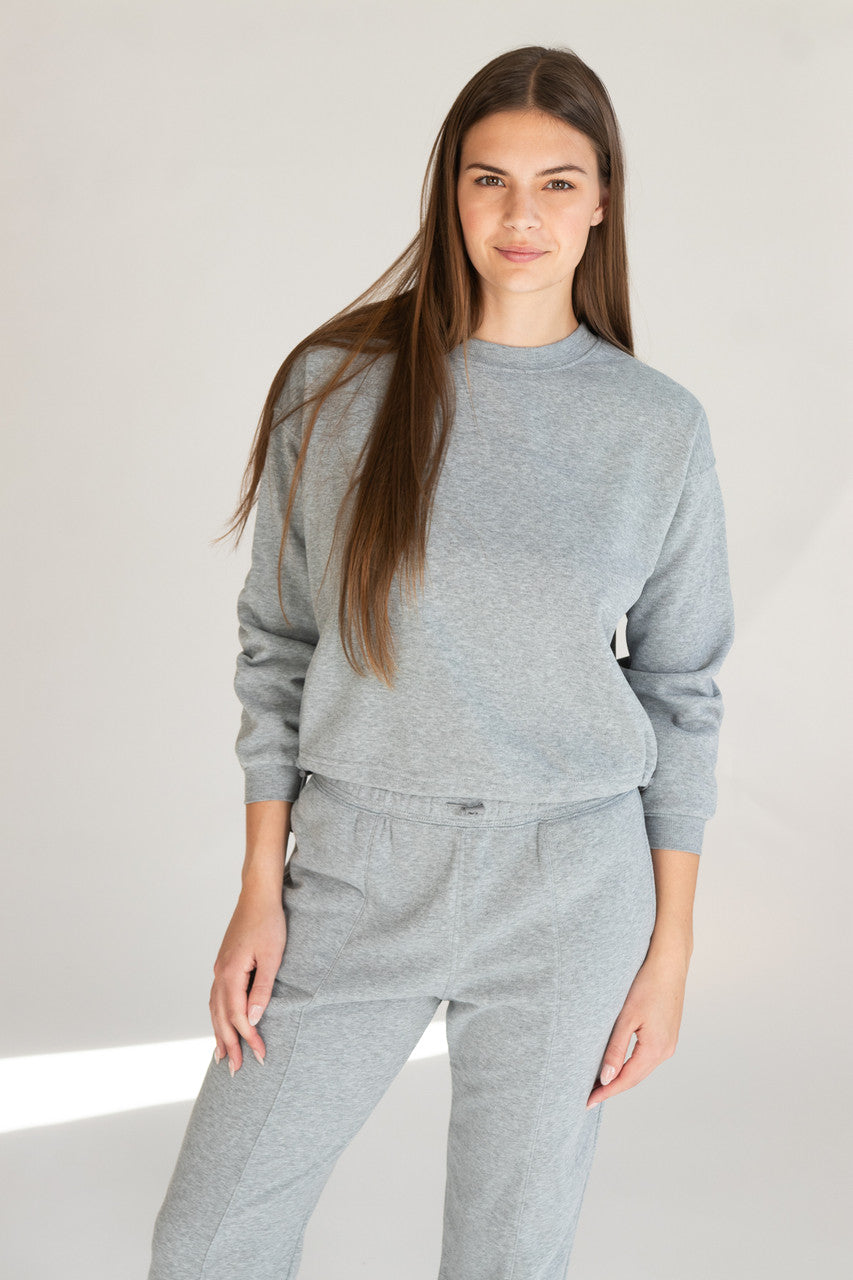 Drawstring Crop Sweatshirt