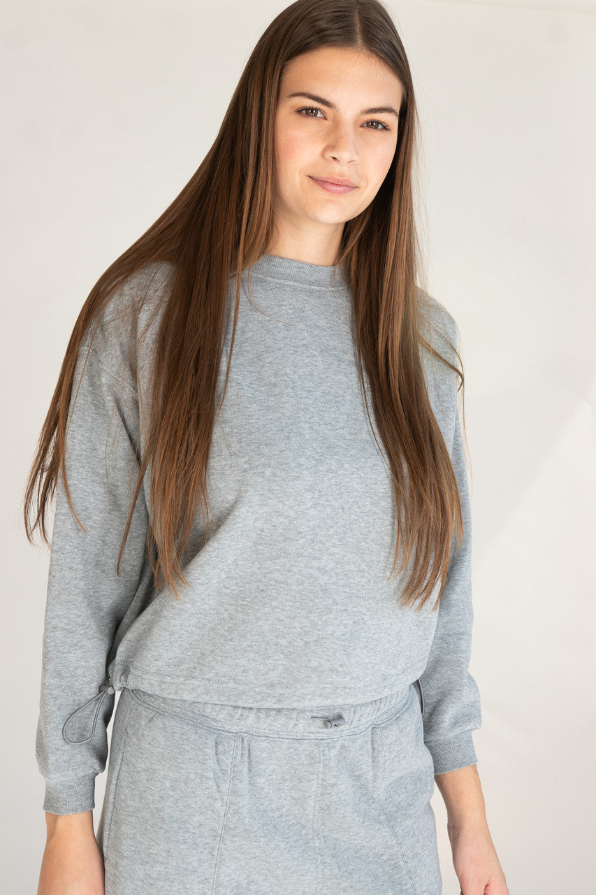 Drawstring Crop Sweatshirt
