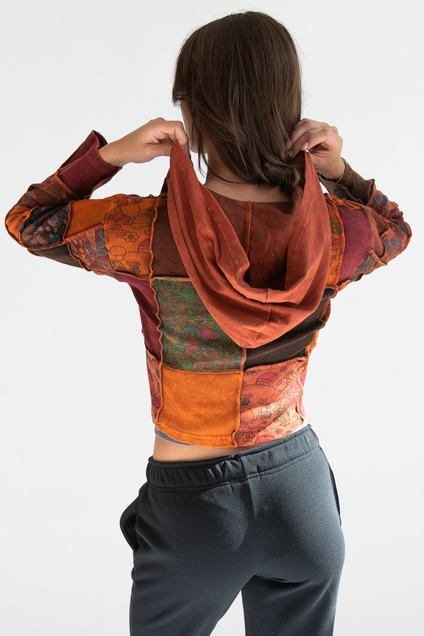 Mushroom Patchwork Hoodie