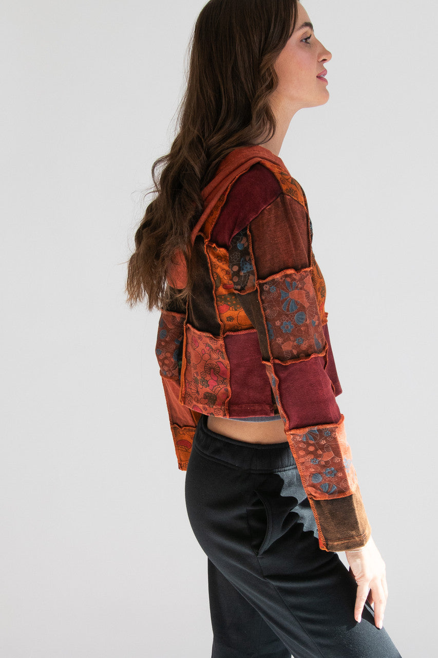 Mushroom Patchwork Hoodie