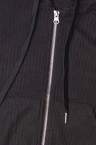 Wide Rib Crop Hoodie