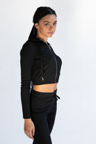 Wide Rib Crop Hoodie