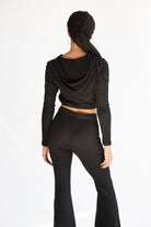 Wide Rib Crop Hoodie