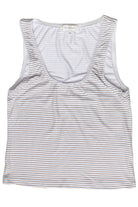 Pinstripe Picot Trim Tank Top - Sage