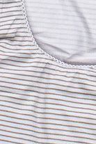 Pinstripe Picot Trim Tank Top - Sage