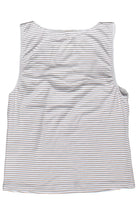 Pinstripe Picot Trim Tank Top - Sage