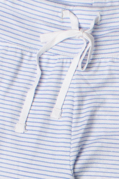 Blue Pinstripe Wide Leg Lounge Pants