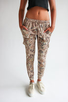 Fleece Lined Woodland Camo Cargo Joggers