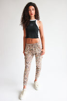 Fleece Lined Woodland Camo Cargo Joggers