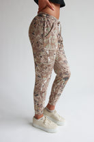 Fleece Lined Woodland Camo Cargo Joggers