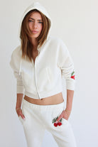 Cherries Cropped Hoodie