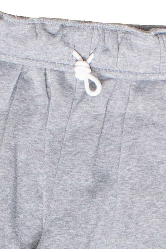 Rolled Top Wide Leg Sweatpants - Gray