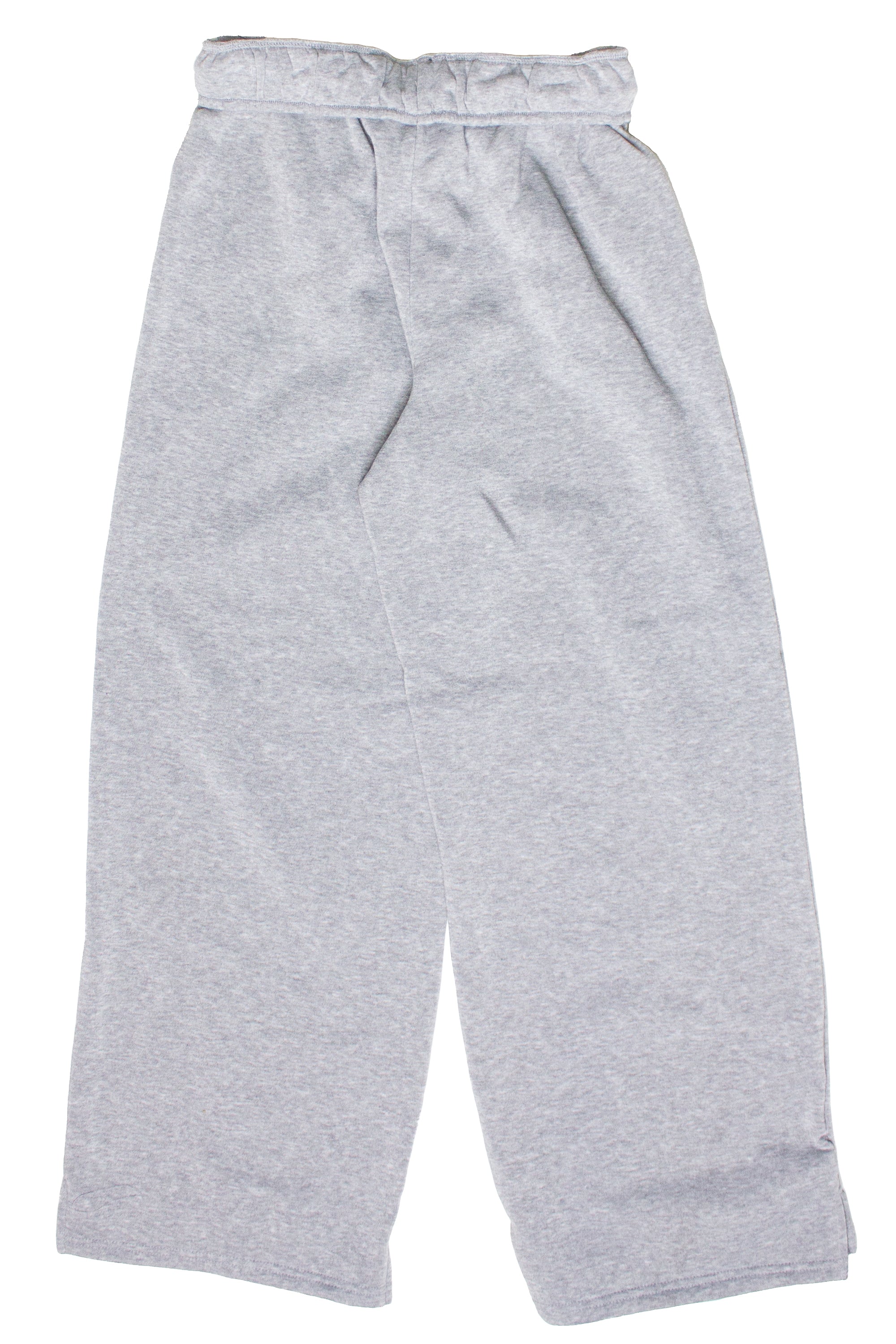 Rolled Top Wide Leg Sweatpants - Gray