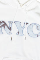 Woodland Print Patch Hoodie - White