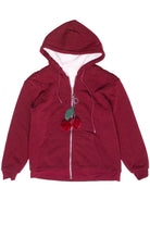 Cherry Charm Sherpa Lined Hoodie