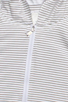Lightweight Pinstripe Zip Up Hoodie - Sage