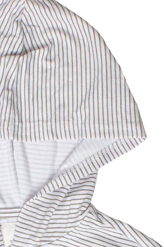 Lightweight Pinstripe Zip Up Hoodie - Sage