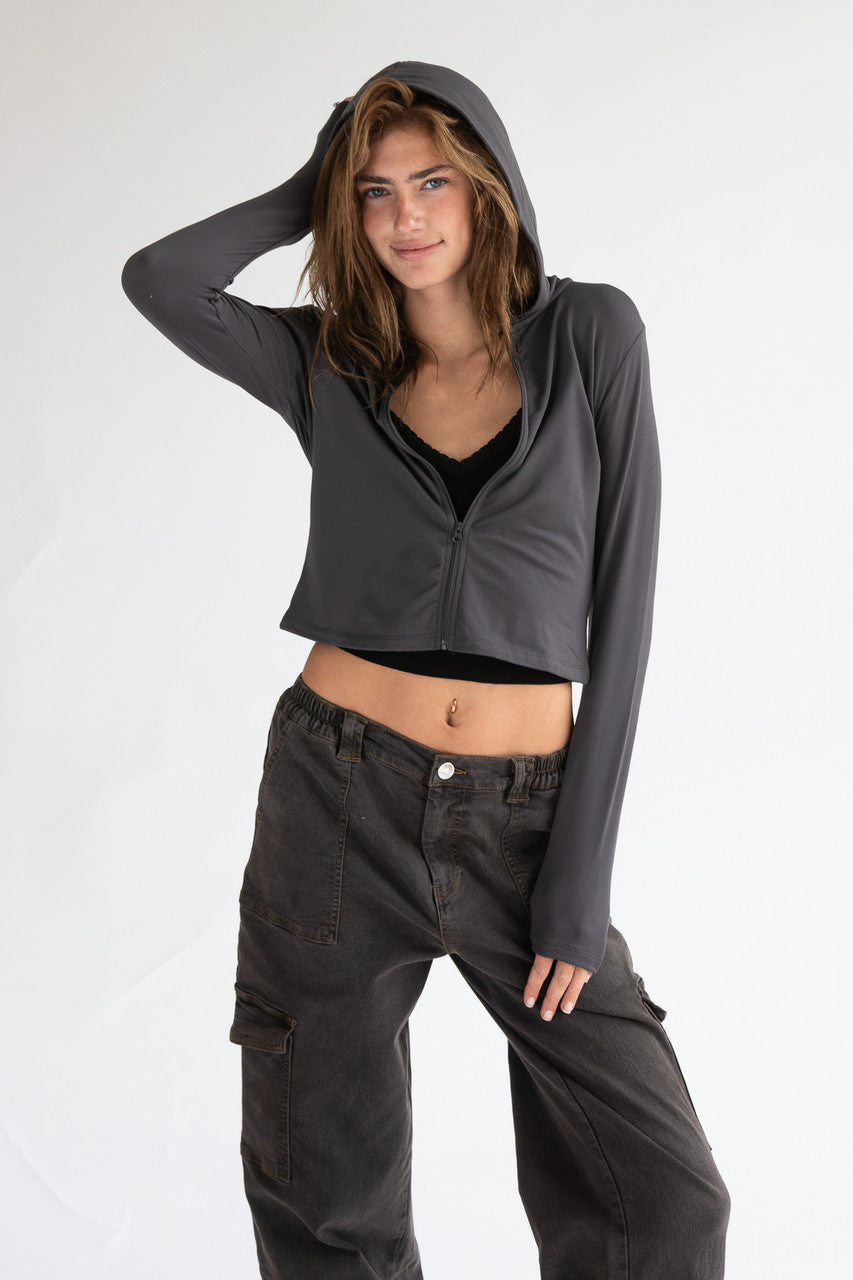 Fleece Lined Zip Up Hoodie