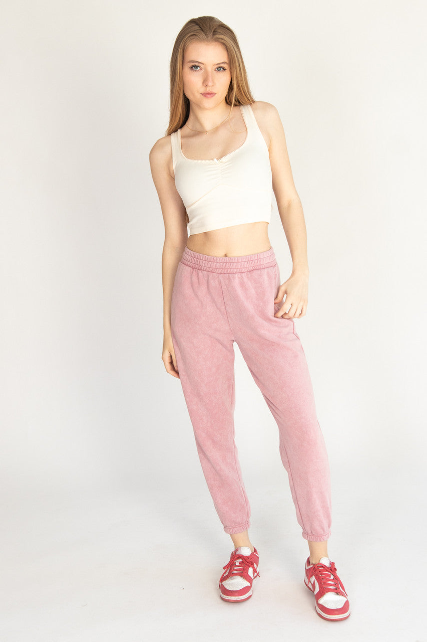Stone Washed Boyfriend Joggers
