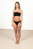 Black Textured Bikini Bottom