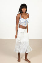 Blue Marble Mesh Bustier