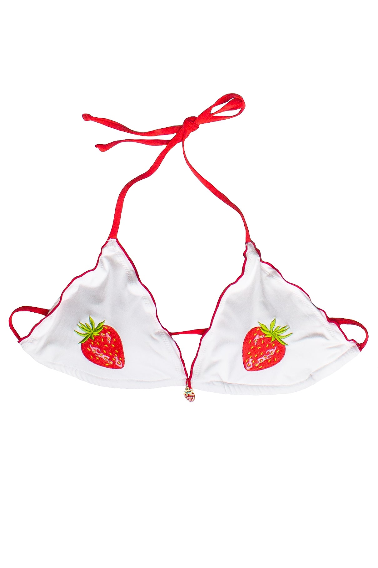 Charm Bikini Top- Red/Berries