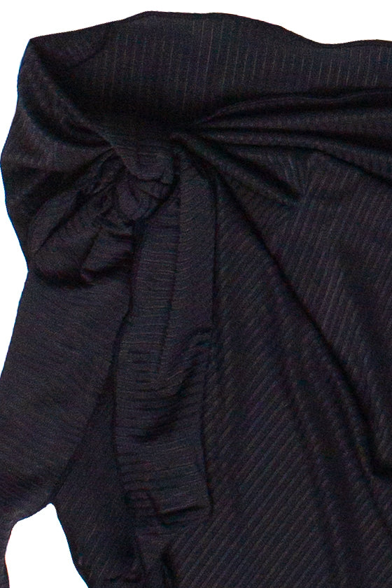 Ribbed Sarong Cover-Up - Black