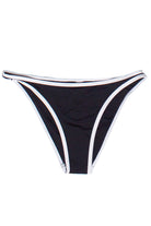 Contrast Trim Bikini Bottom - Black