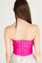 Strapless Metallic Bodice