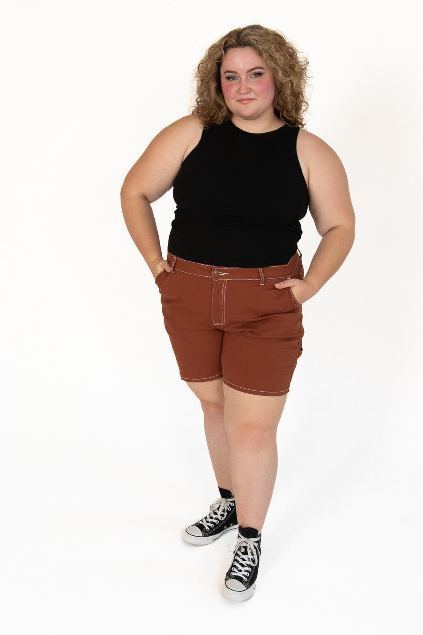 Extended Sizes Brown Carpenter Shorts – Ragstock