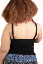 Extended Sizes Black Ribbed Tank