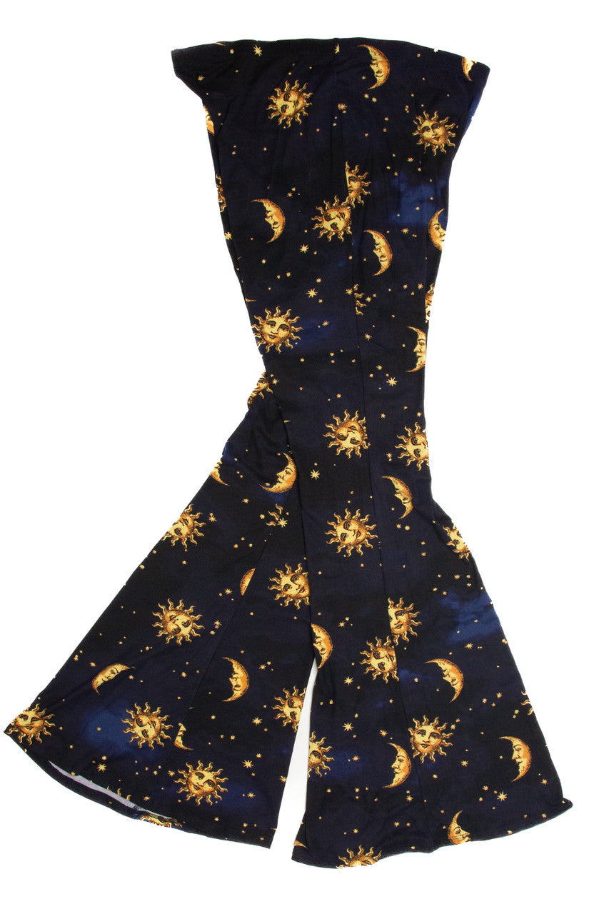 Extended Sizes Celestial Print Bell Bottoms