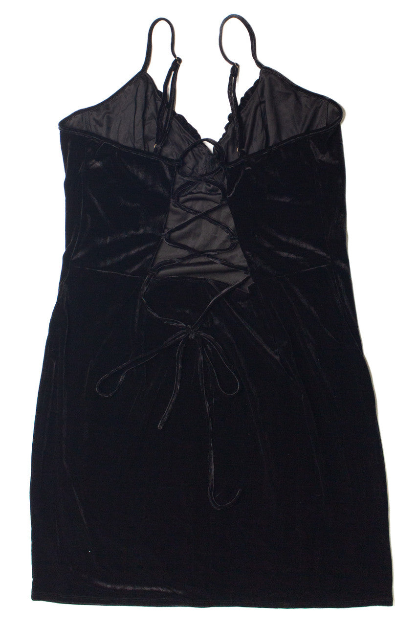 Extended Sizes Lace Up Back Velvet Dress 2X Extended Sizes Lace Up Back Velvet Dress 2X