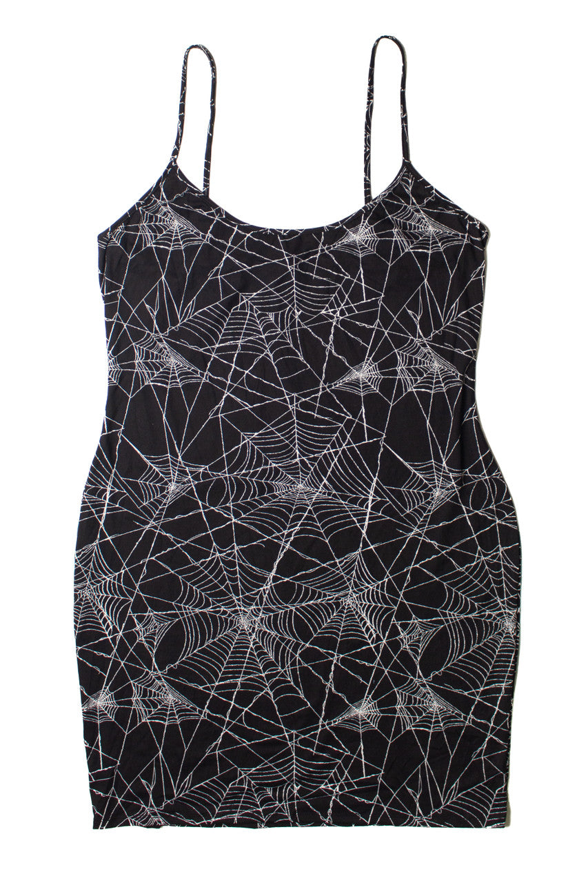 Extended Sizes Spiderweb Mini Dress