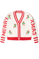 Merry Xmas Candy Cane Cardigan