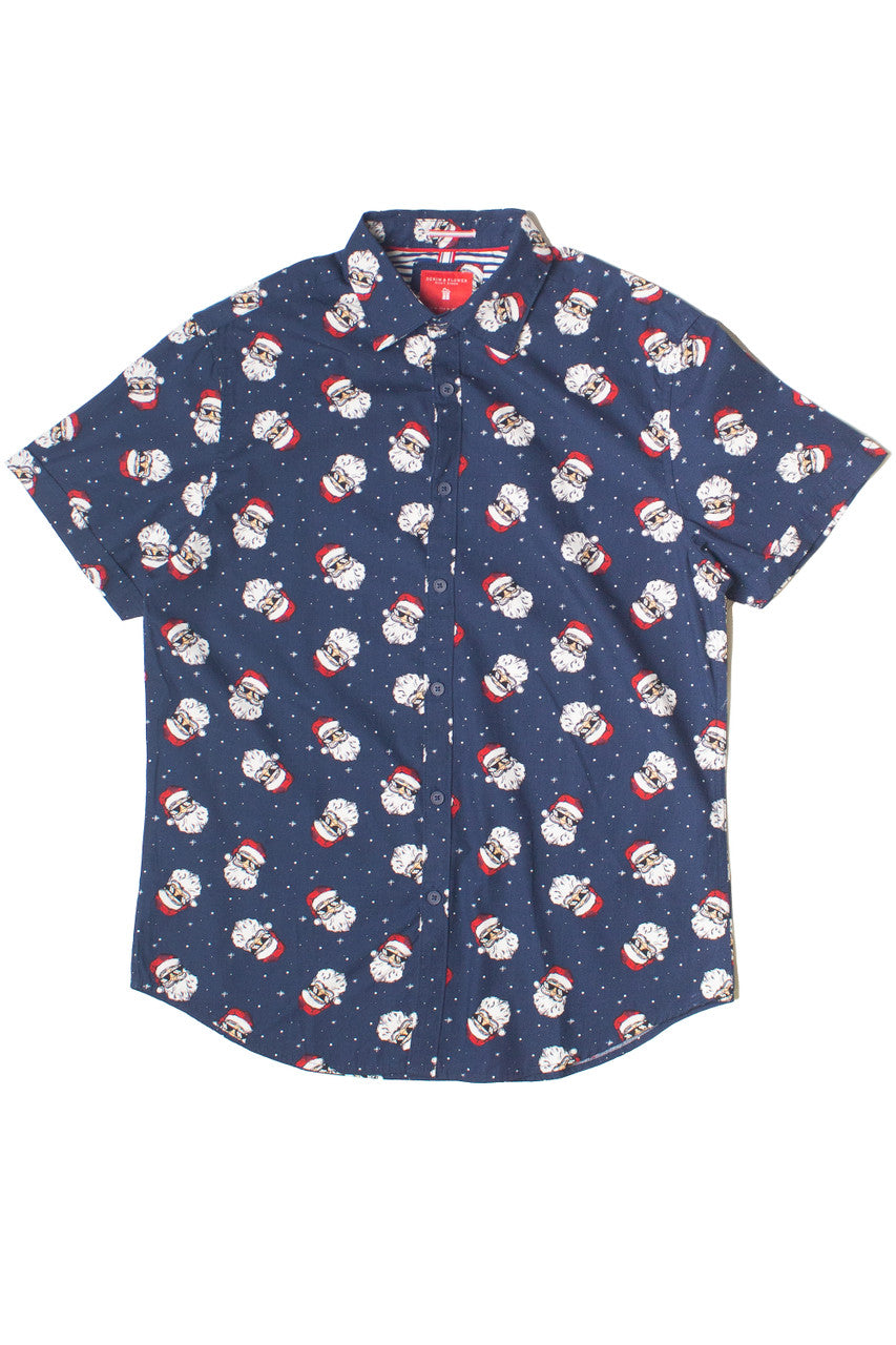 Deal With It Santa Button Up Shirt